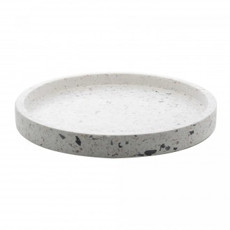 Bandeja Redonda de Mármore Terrazo 20cm - Lyor